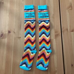 Assholes Live Forever Long Orange Socks